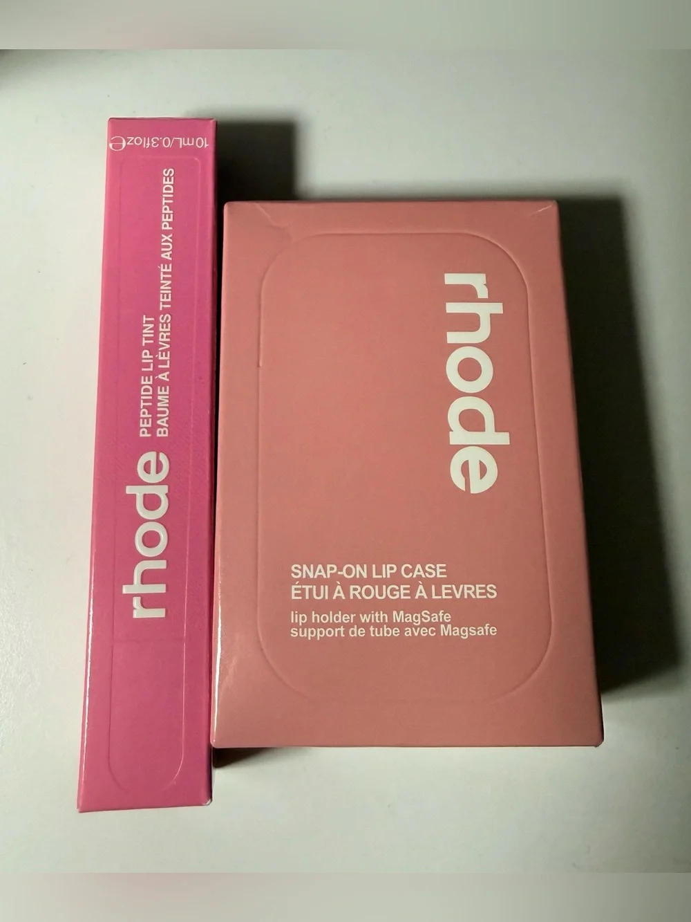 RHODE Pink Snap-On MagSafe Lip Case & Peptide Tint Duo